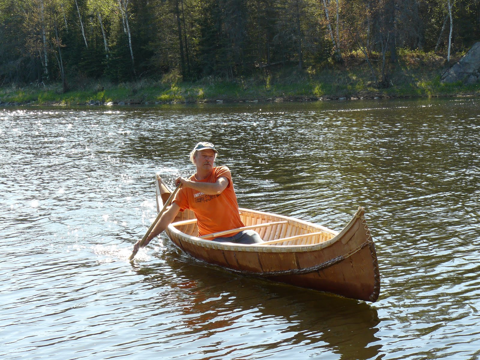 Making of the birch bark canoe Finally finished!