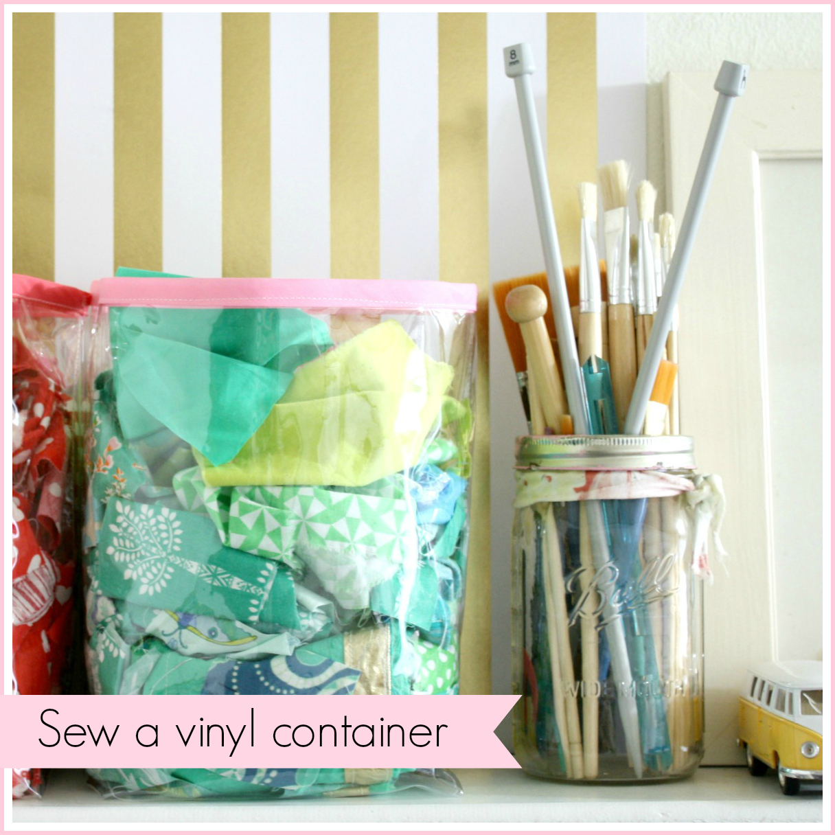 sewhungryhippie Sewing with Vinyl DIY Containers