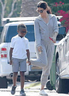 Sandra Bullock and her son step out in LA...he's such a big boy now!