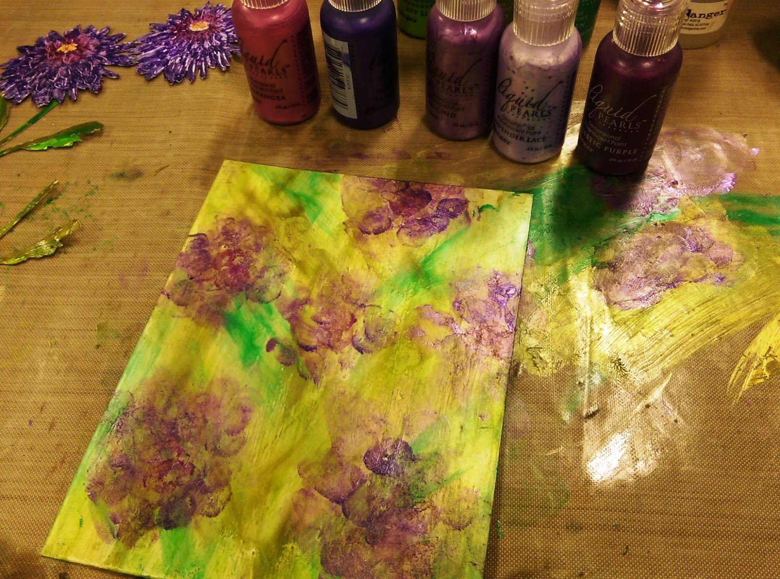 The Artful Maven May Flowers Liquid Pearls Card