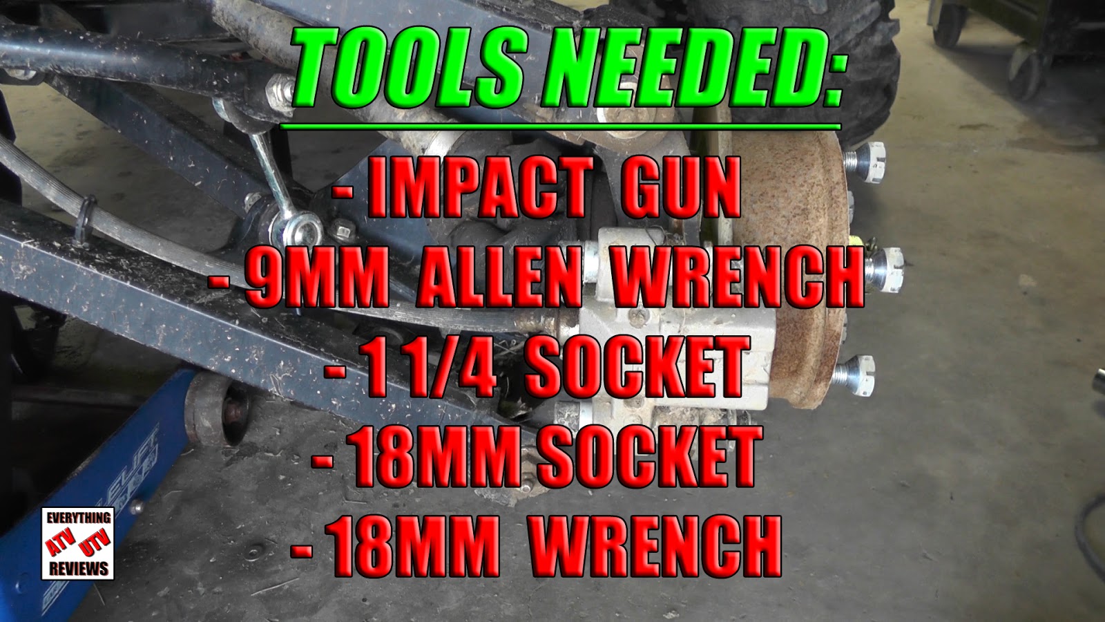 EVERYTHING ATV UTV REVIEWS How to remove the rear axle on John Deere