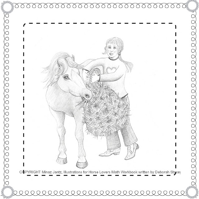 Horse Lovers Math illustrations by Minaz Jantz