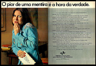 Correios, anos 70.  1974. década de 70. os anos 70; propaganda na década de 70; Brazil in the 70s, história anos 70; Oswaldo Hernandez;