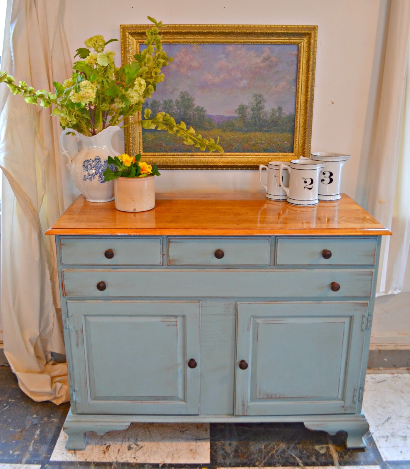 Heir and Space A Solid Maple Farmhouse Sideboard