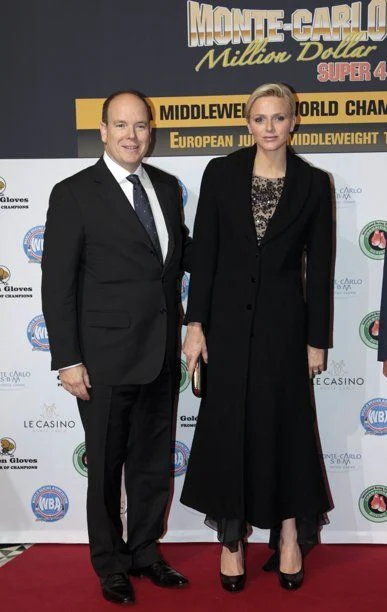 Prince Albert  and Princess Charlene  attend the Monte-Carlo Million Dollar Super Four boxing event