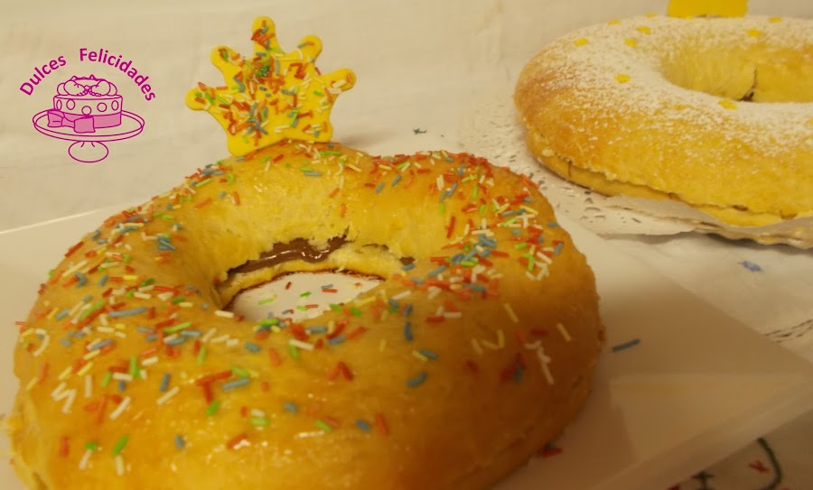 Roscón de reyes decorado con fodant