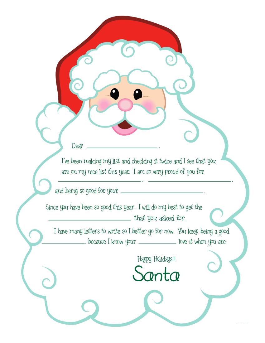 Printable Letter From Santa Levelings