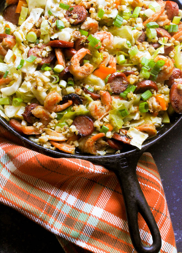 Cajun Cabbage Shrimp Jambalaya {Listen To Your Body Friendly}