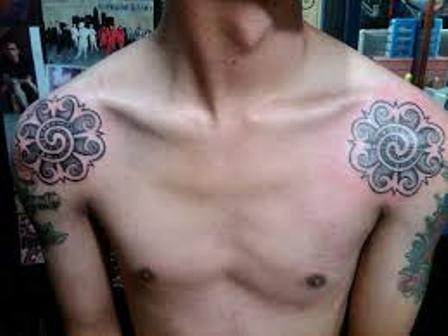 16+ Tato Di Dada Motif Dayak PNG