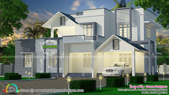 White and grey house design