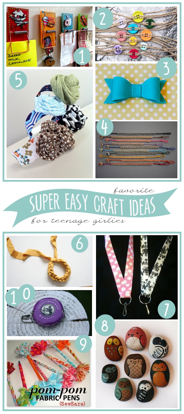 My 3 Monsters: 10 Super Easy Craft Ideas{To Make With Teenage Girls}