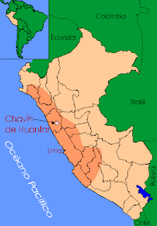 mapa de la cultura Chavín