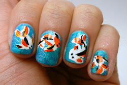 nails goldfish koi seen