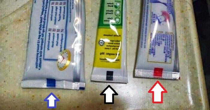 Color Code On Toothpaste Tubes
