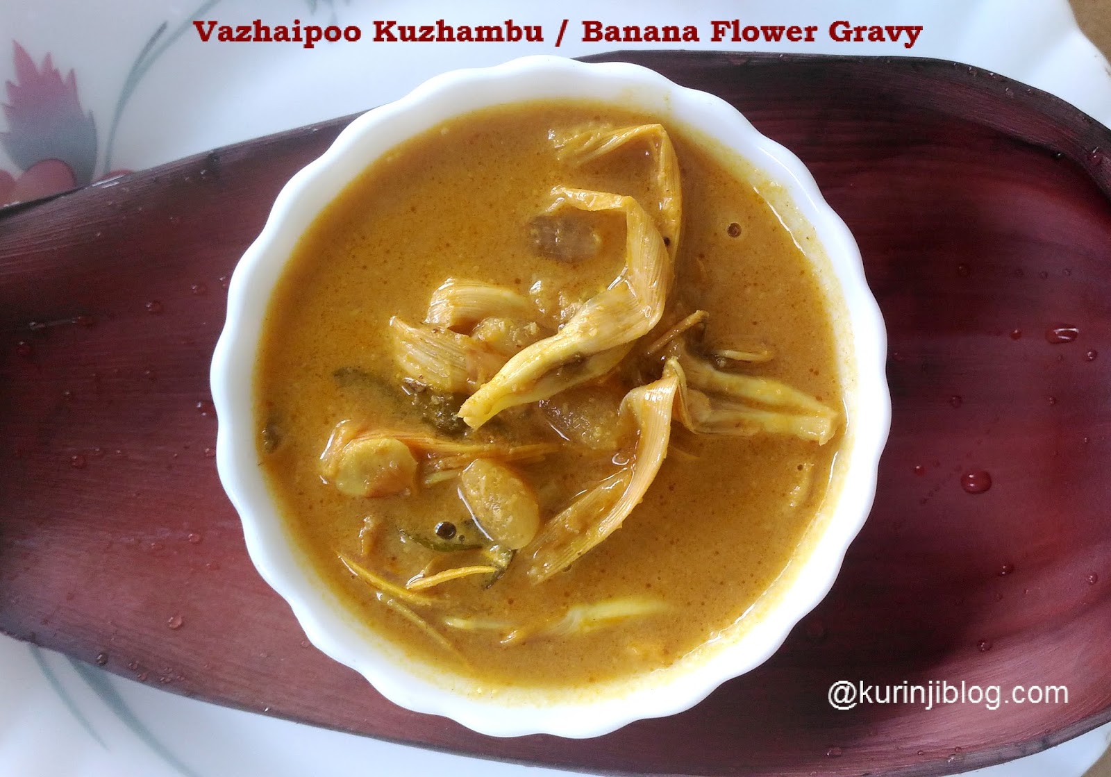 Vazhaipoo Kuzhambu Recipe/ Banana Flower Kuzhambu Vazhaipoo Recipes