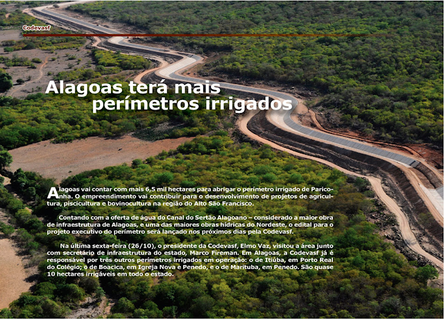 Alagoas terá mais perímetros irrigados