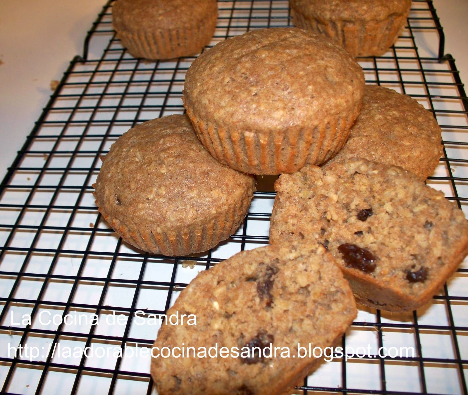 La Cocina de Sandra Muffins de Avena y Miel en Harina Integral
