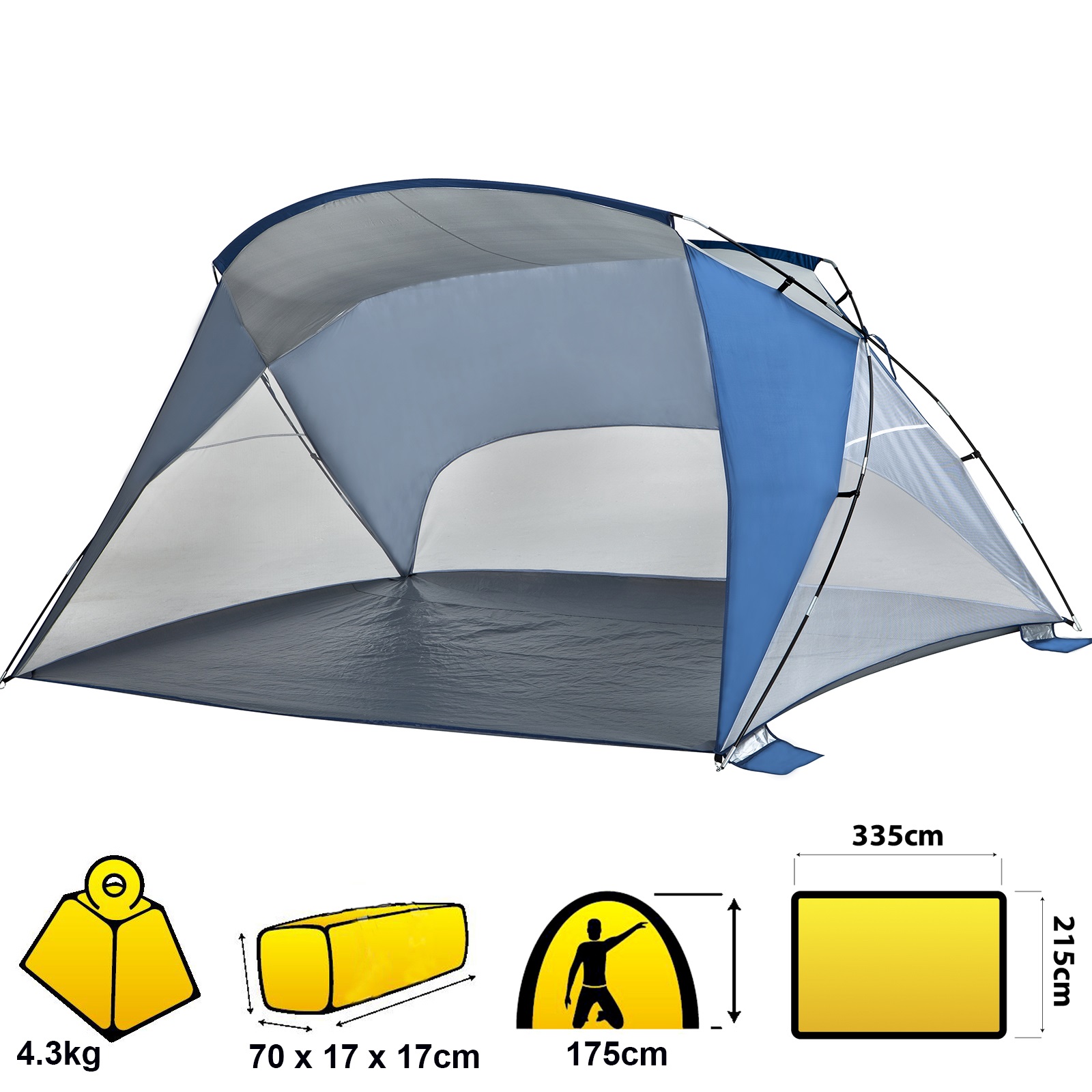 Survive the Elements Oztrail Multi Shade 6 Beach Tent Shelter