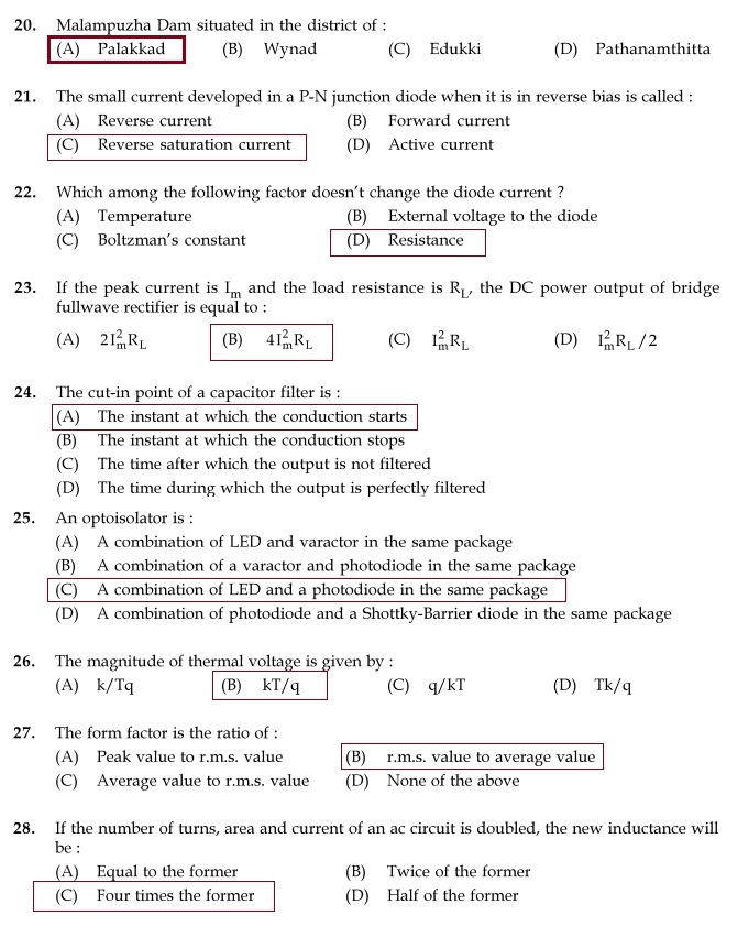 Question Paper and Answer Key Junior Hardware and Network Maintenance