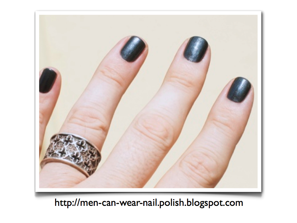 Men can wear nail polish China Glaze Black Diamond