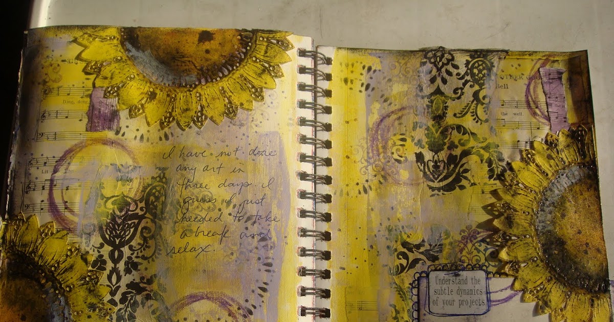 ***Journal Artista*** Yellow Art Journal Page