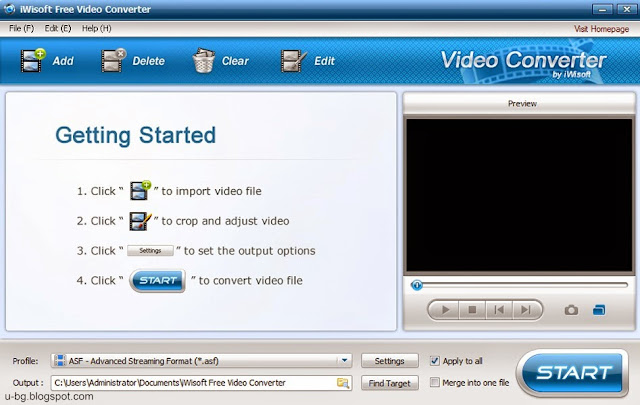 iWisoft Free Video Converter добре организиран аудио-видео конвертор
