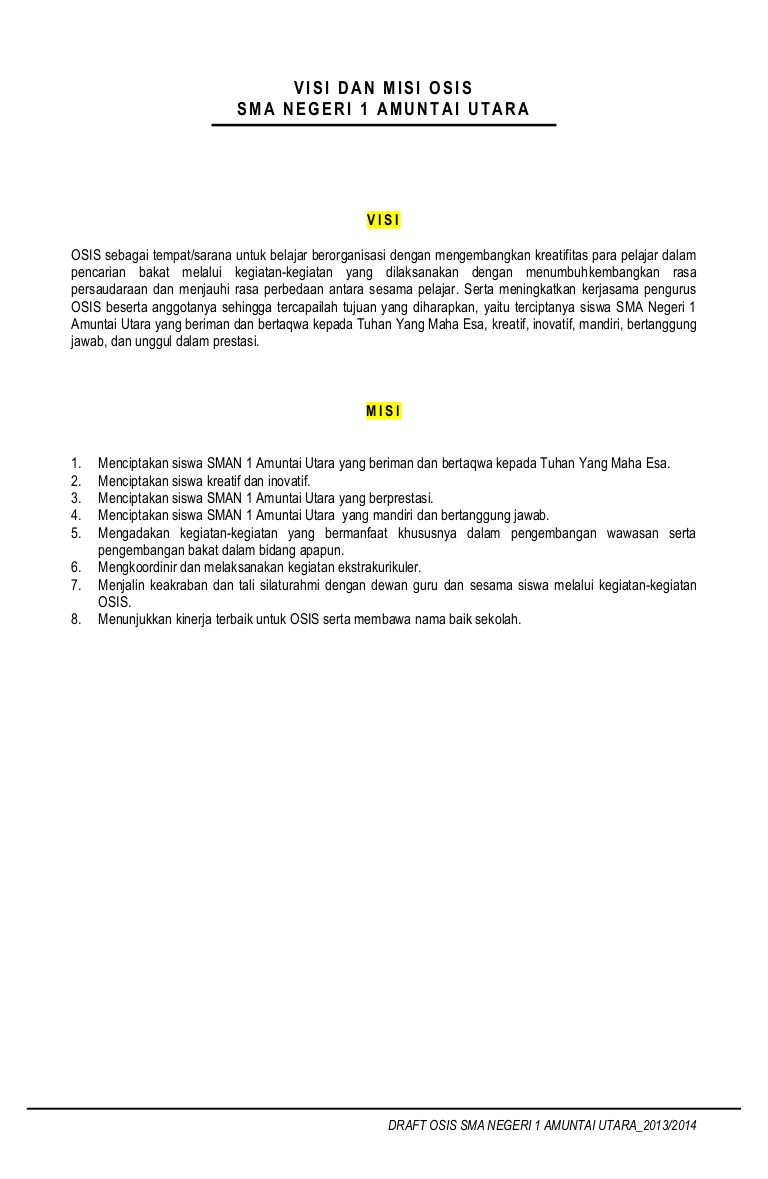 visi dan misi osis wood scribd indo