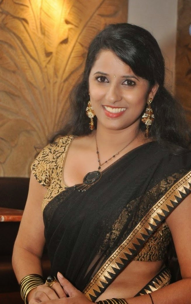Actress Sravya Reddy Latest Cute Transparent Saree Stills - Cine Gallery