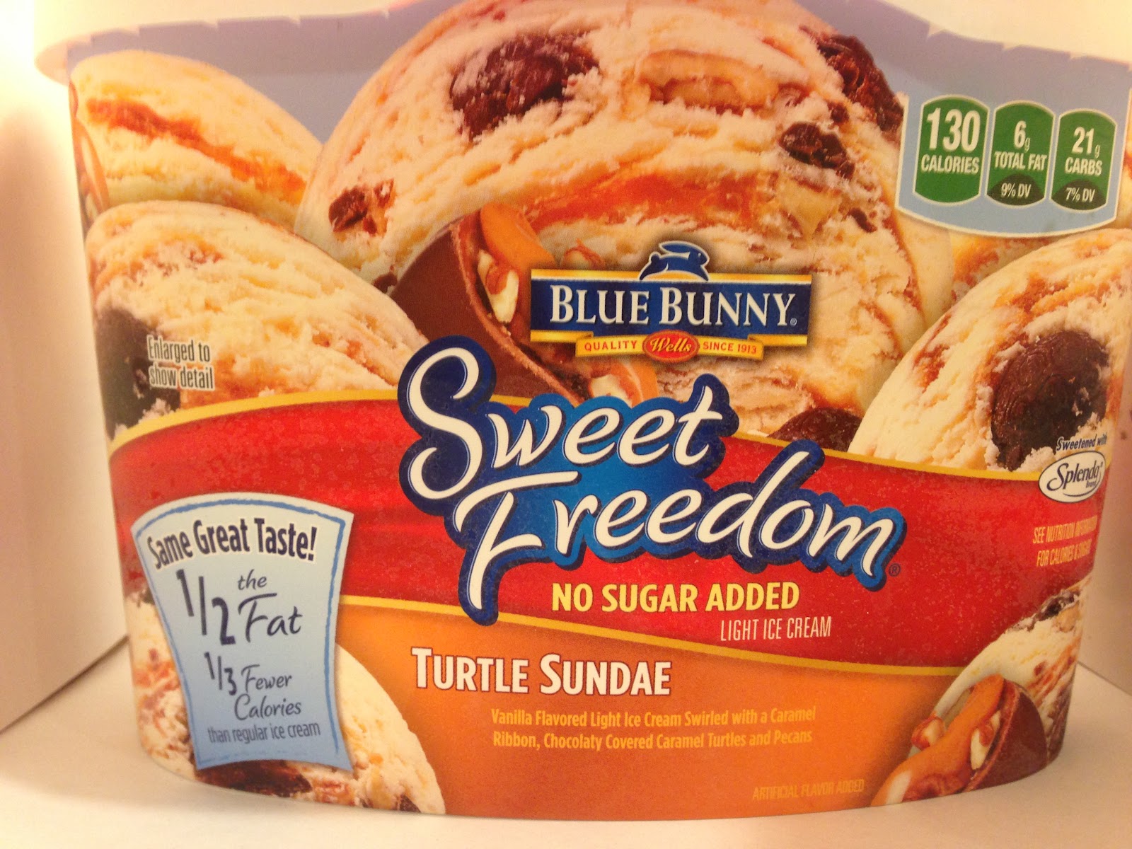Crazy Food Dude: Review: Blue Bunny Sweet Freedom No Sugar Added Turtle