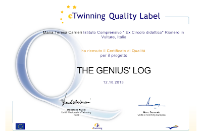 Maria Teresa's Weblog: Quality Label per The Genius'Log