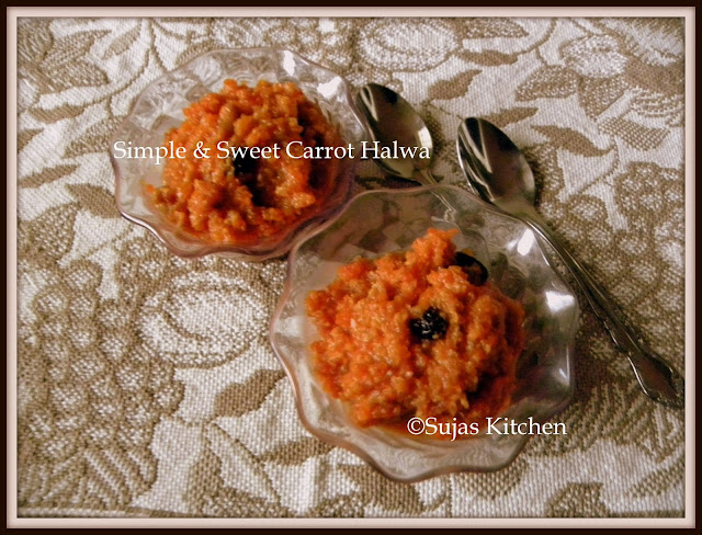 Carrot Halwa with simple ingredients