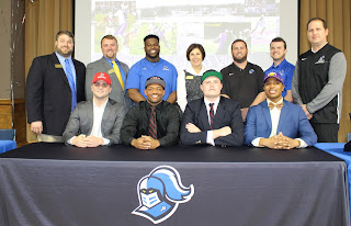 Four Montgomery Catholic Seniors Sign to Play Football on National Signing Day 1