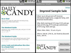 DailyCandy Stylish Alerts Android app is "First-of-Its-Kind Geo-Location Content Delivery Alert System"