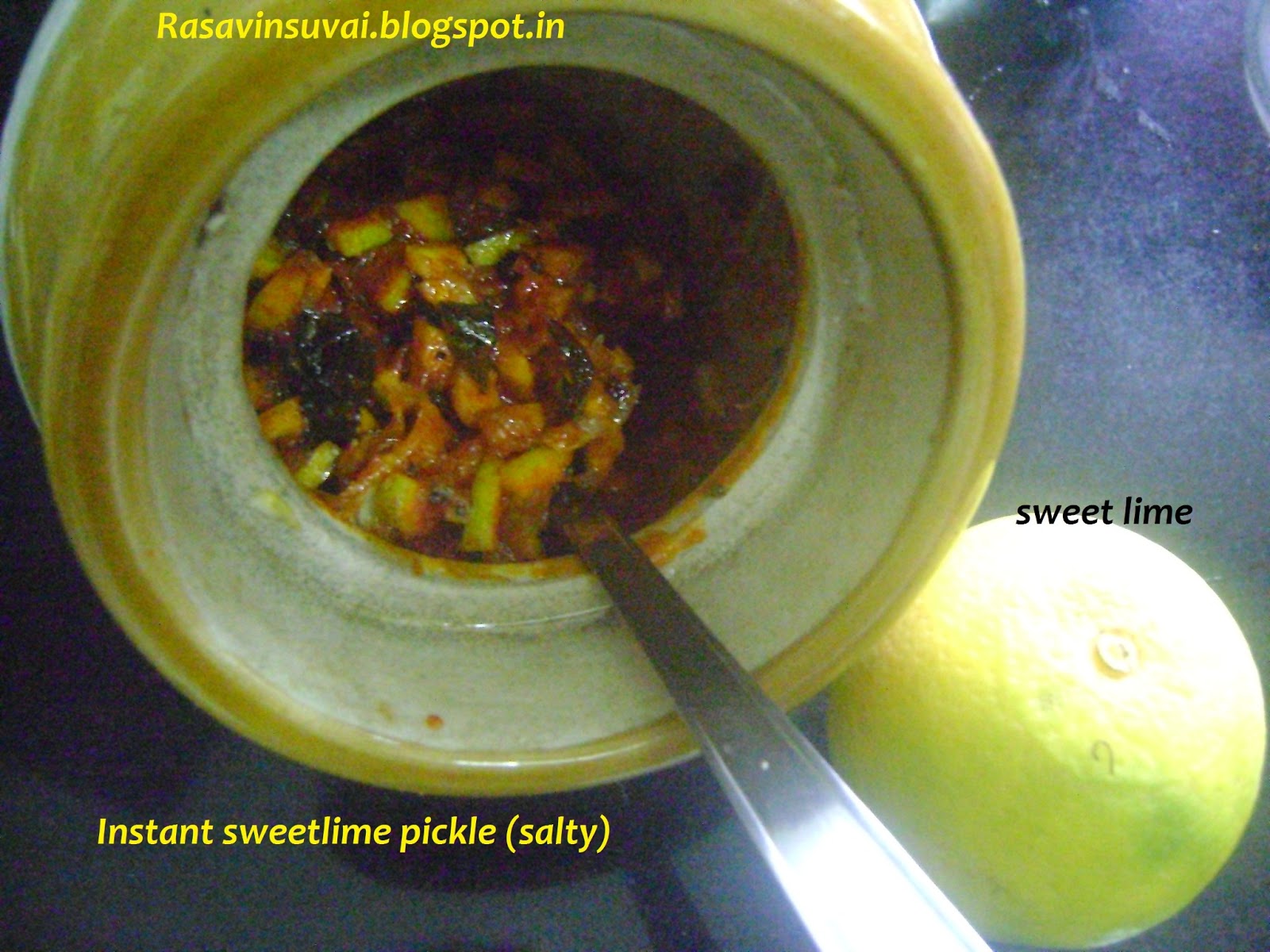Raji Ramakrishnan INSTANT SWEET LIME PICKLE ( SWEET AND SALTY
