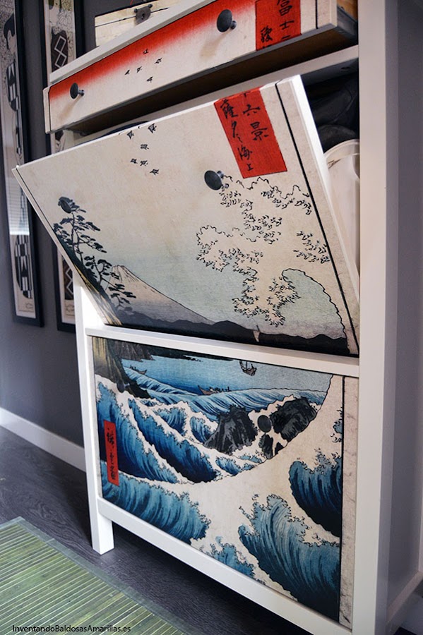 Decorar un zapatero con una lámina 