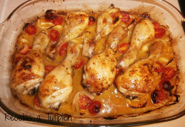 Muslitos De Pollo Asado Al Vino Blanco
