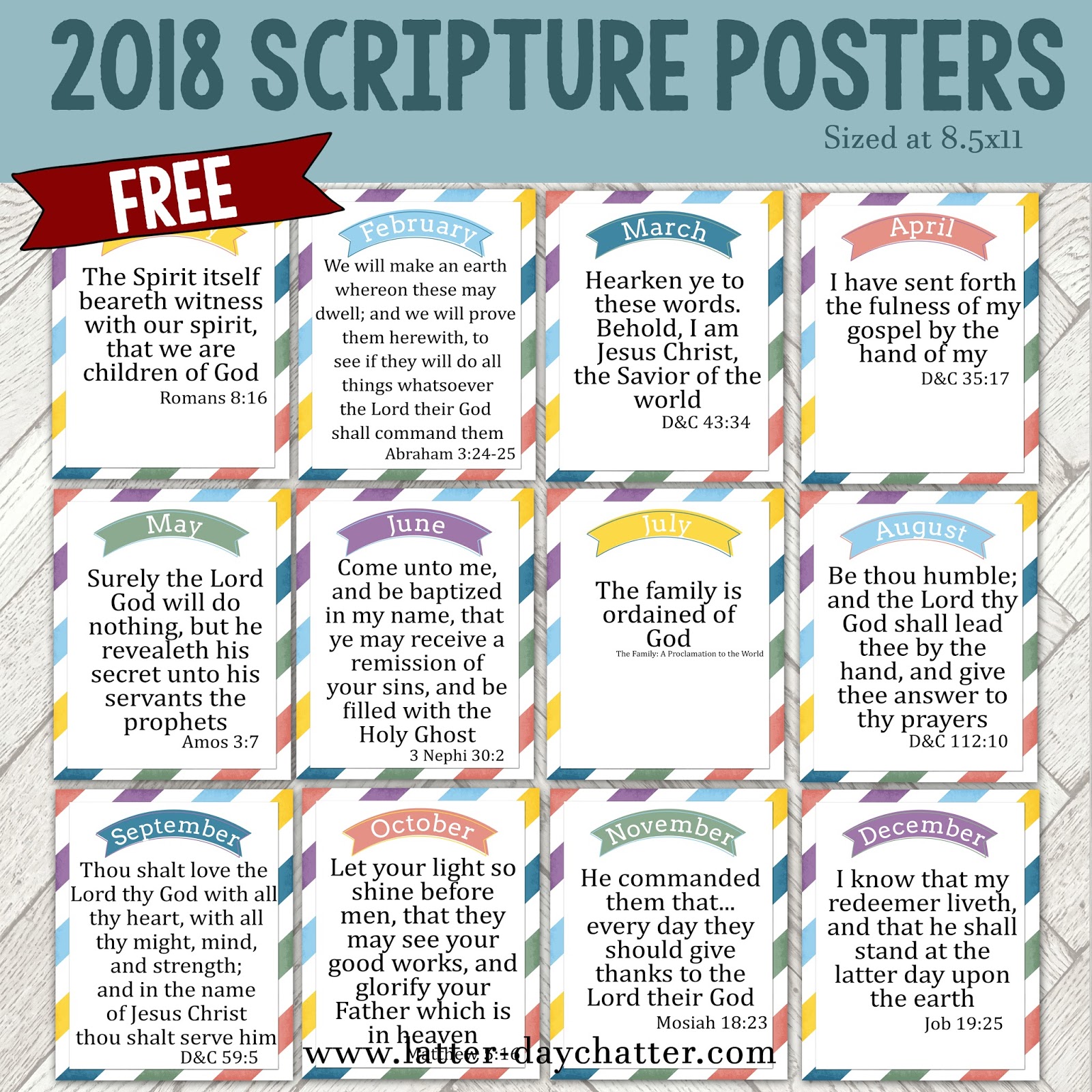 latter day chatter 2018 scripture posters scripture posters free