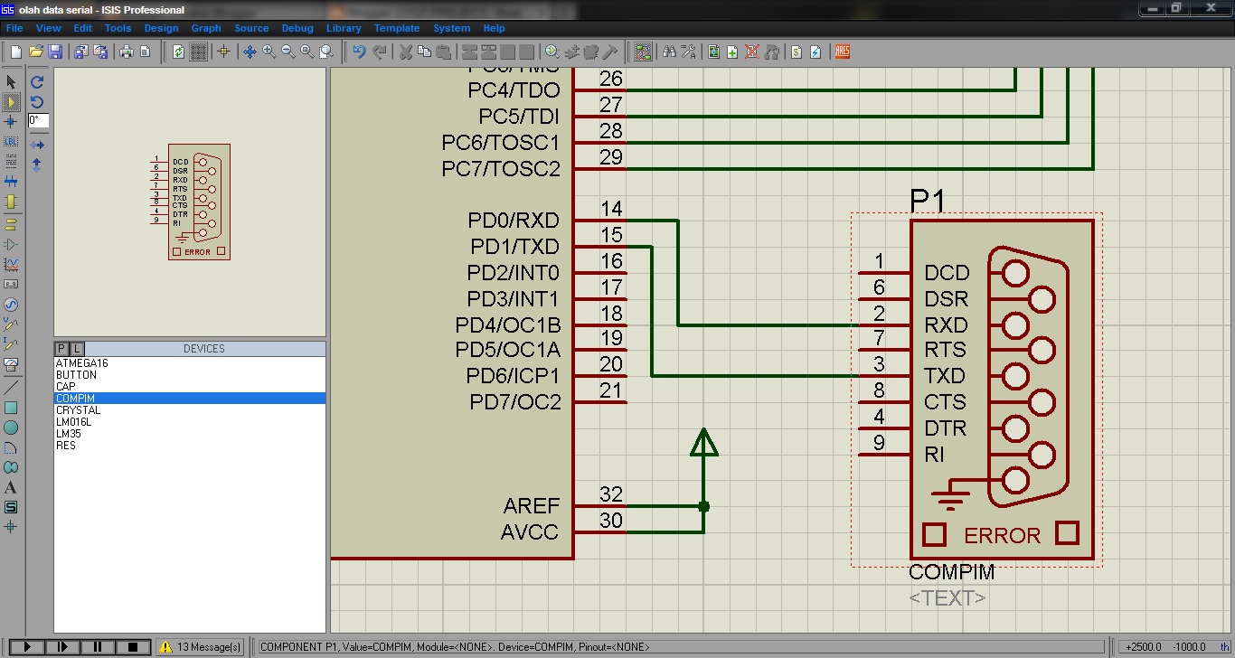 Komunikasi serial Proteus Visual Basic Electronics Mention