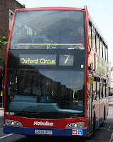 London Bus Route Number 7 - from Brunel Road to Oxford Circus Station / John Lewis