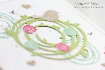 Stampin' Up Swirly Bird; Geburtstagskarte für Lieblingsmenschen; Blumenkarte Stampin' Up; Stampin Up Stempelparty; Stempel-biene