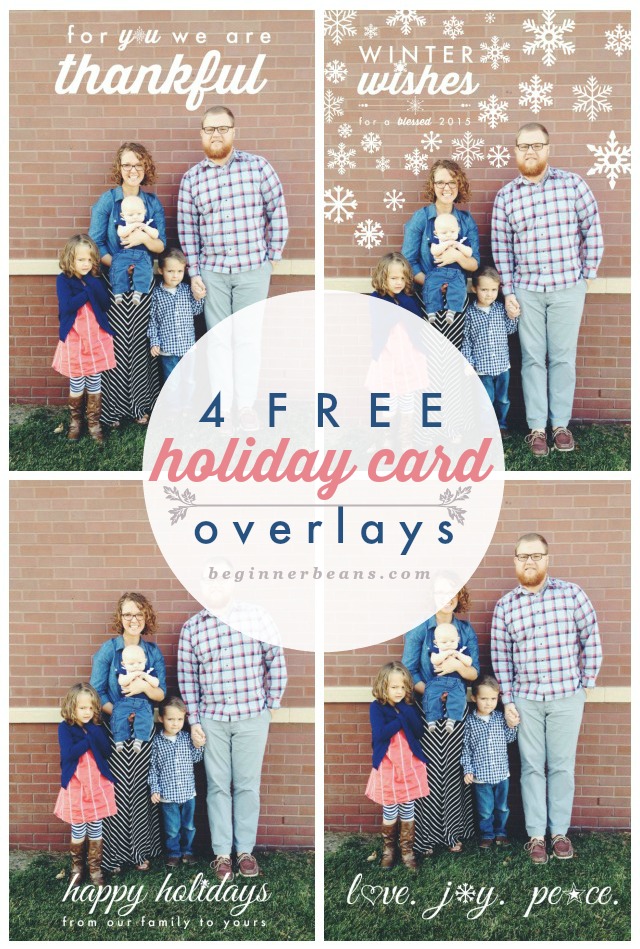 free holiday card overlays