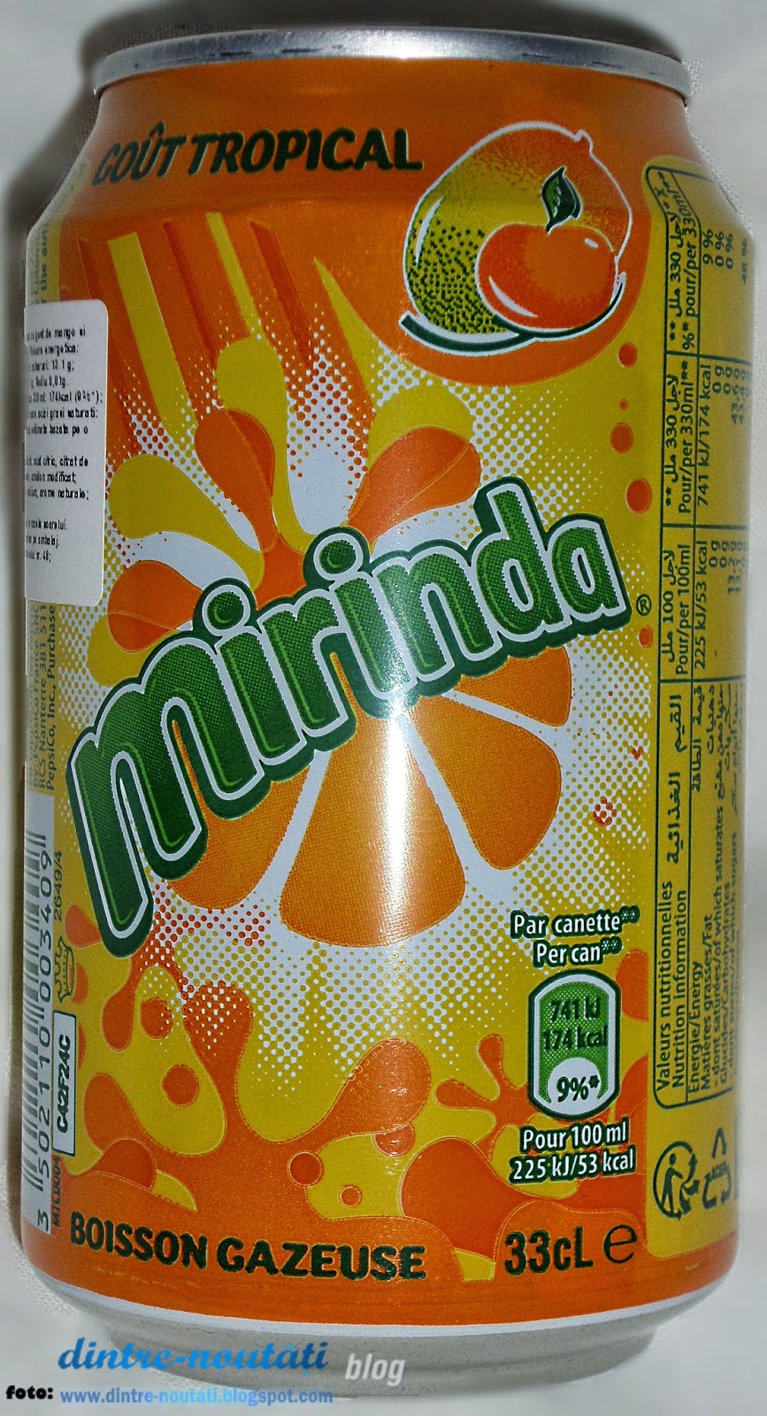 mirinda GOÛT TROPICAL acum în România - Băutură răcoritoare carbogazoasă cu gust de mango și mandarine