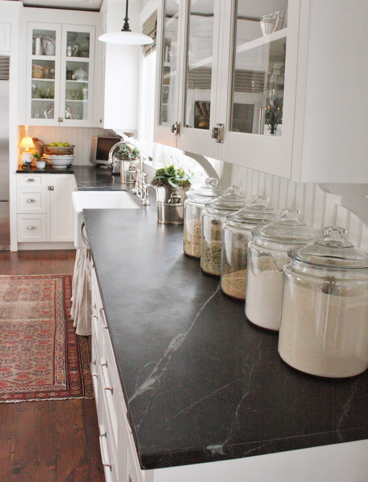 Decorating with Glass Canisters in the Kitchen anderson grant
