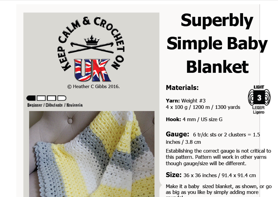 Superbly Simple Baby Blanket By Keep Calm and Crochet On UK فكر