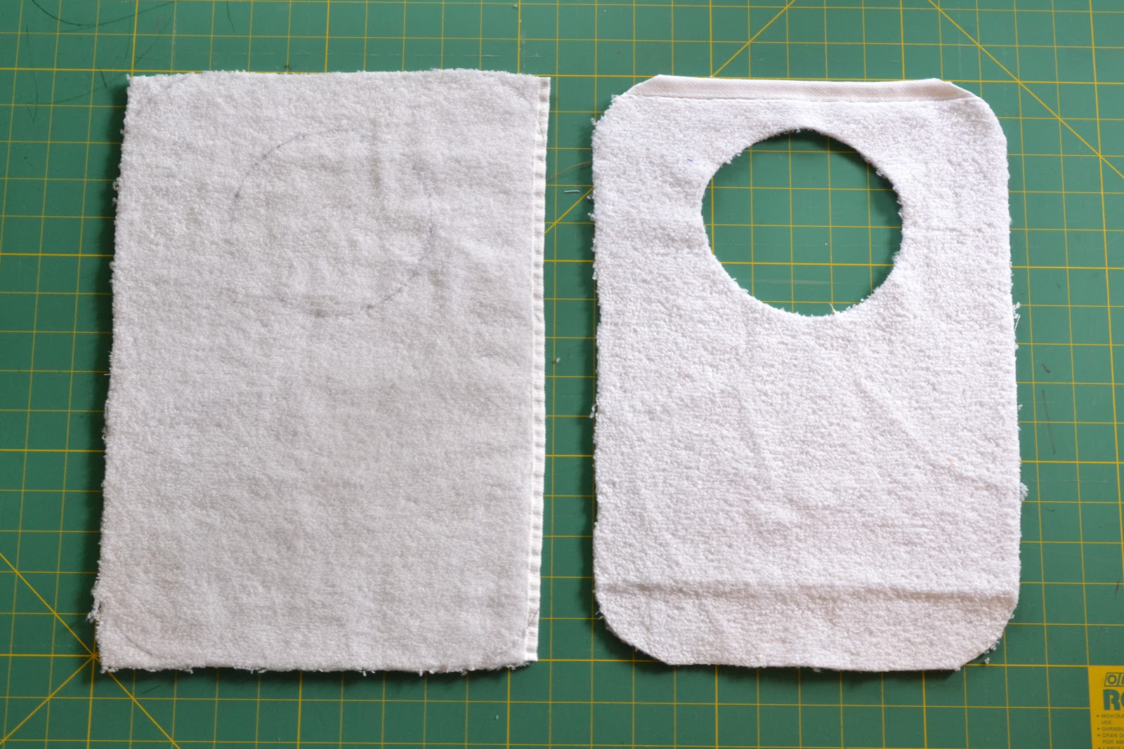 Blue Susan makes Pullover Towel Baby Bib Tutorial