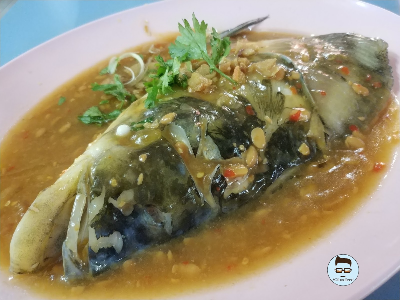 SGfoodfeed Seng Kee 119 成记 119 Steamed Fish head enough for 2 pax 13!