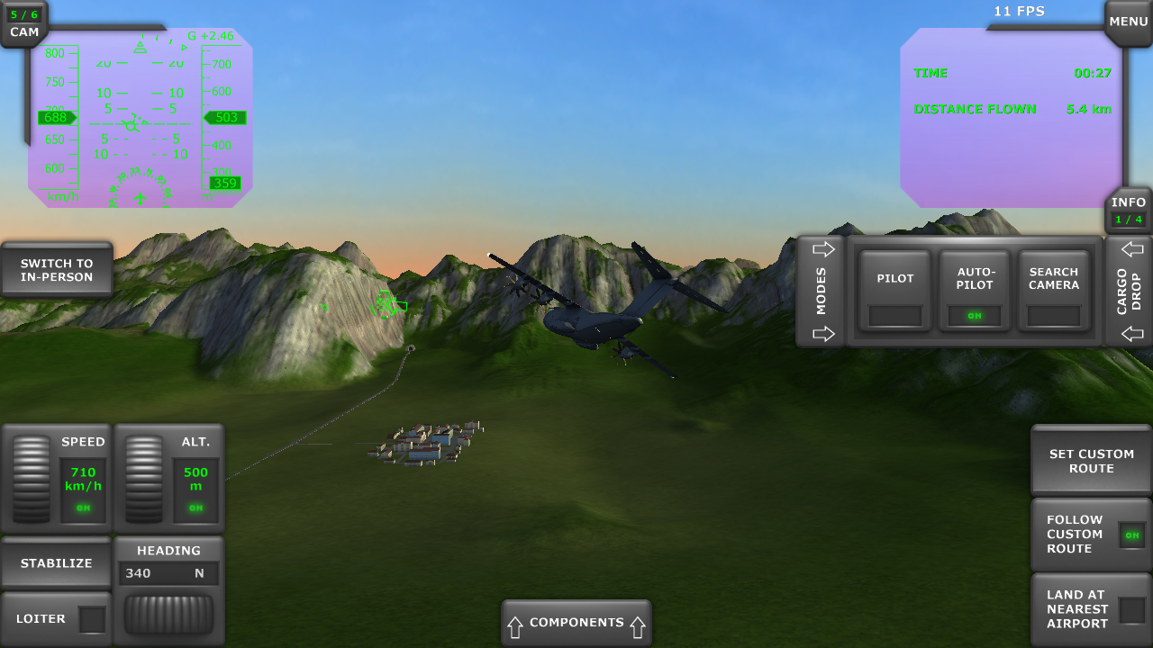 How to use autopilot in turboprop flight simulator