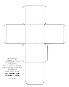 2 Timothy 3:16 bible verse cube empty coloring sheet