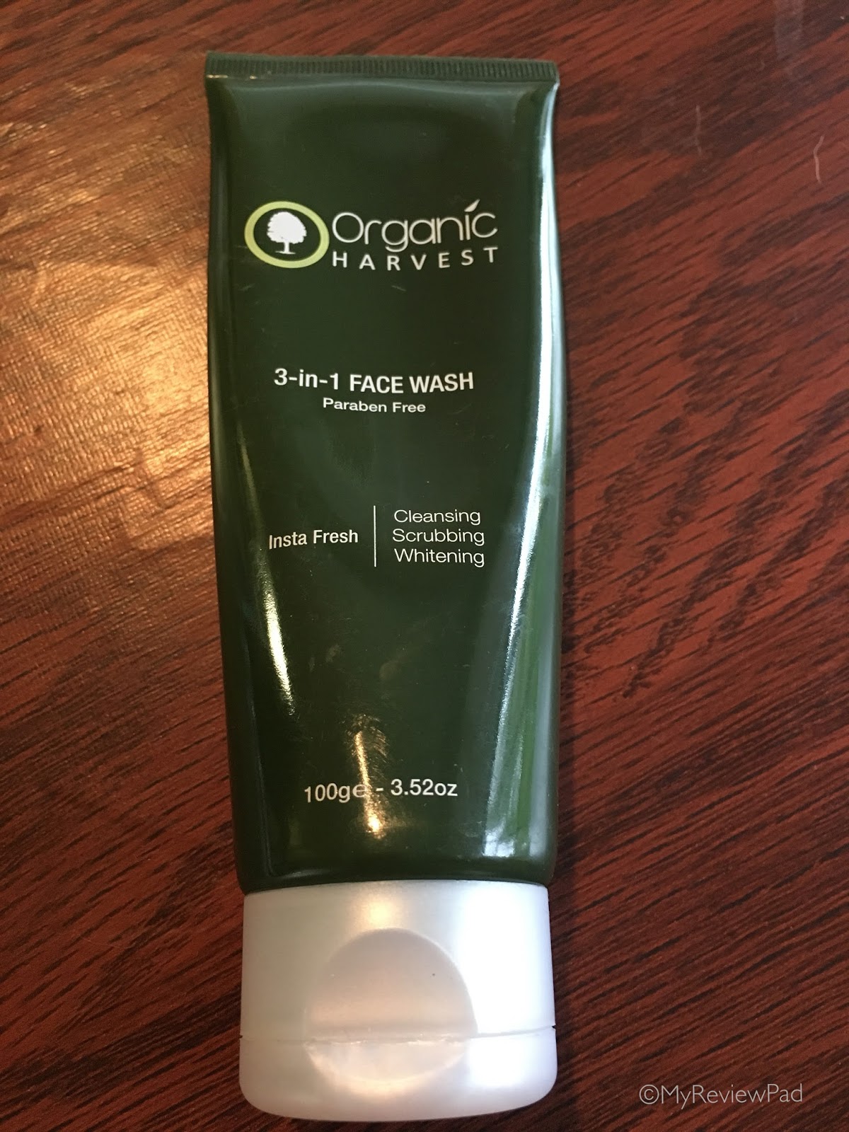 MyReviewPad Review Organic Harvest Face Wash