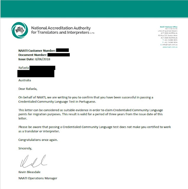 CARIOCA NA GAROA NAATI CCL Credentialed Community Language Test